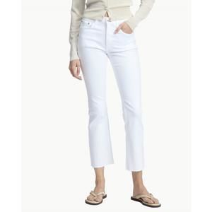 NEW RAG & BONE mid-rise ankle bootcut jean in optic white